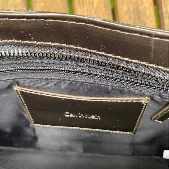 Calvin Klein Clutch Purse  Metallic Steel Grey - Picture 11 of 12